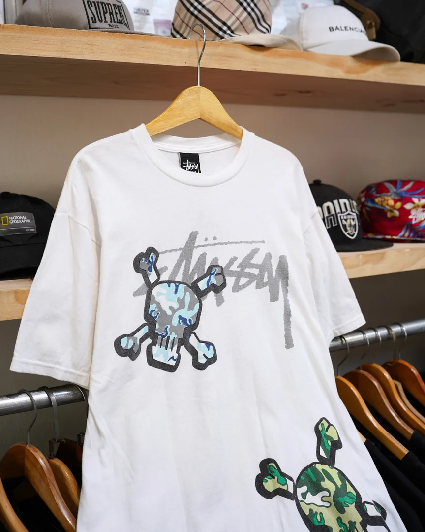 STUSSY LINK SKULL CAMO TEE