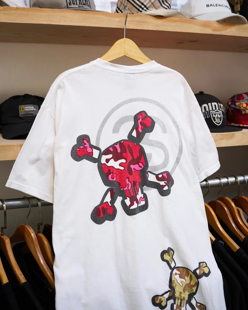 STUSSY LINK SKULL CAMO TEE hover