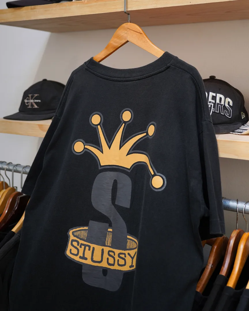 90's STUSSY S CROWN LOGO TEE