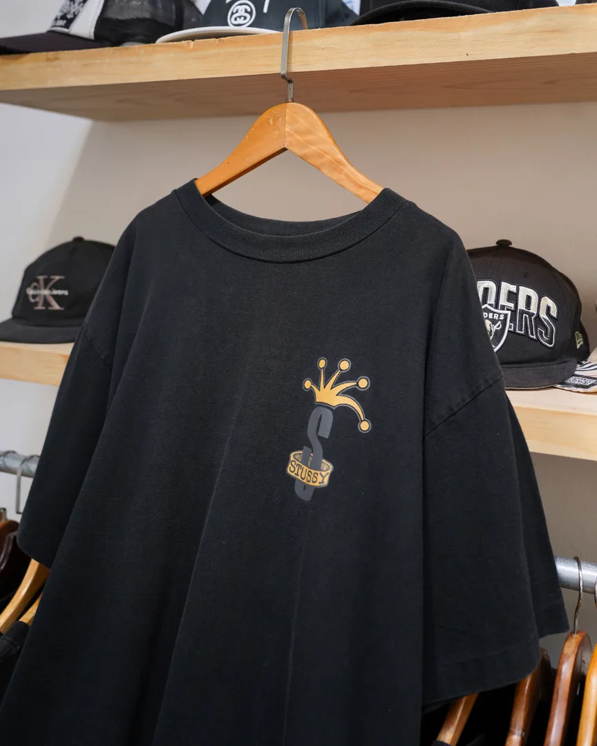 90's STUSSY S CROWN LOGO TEE hover
