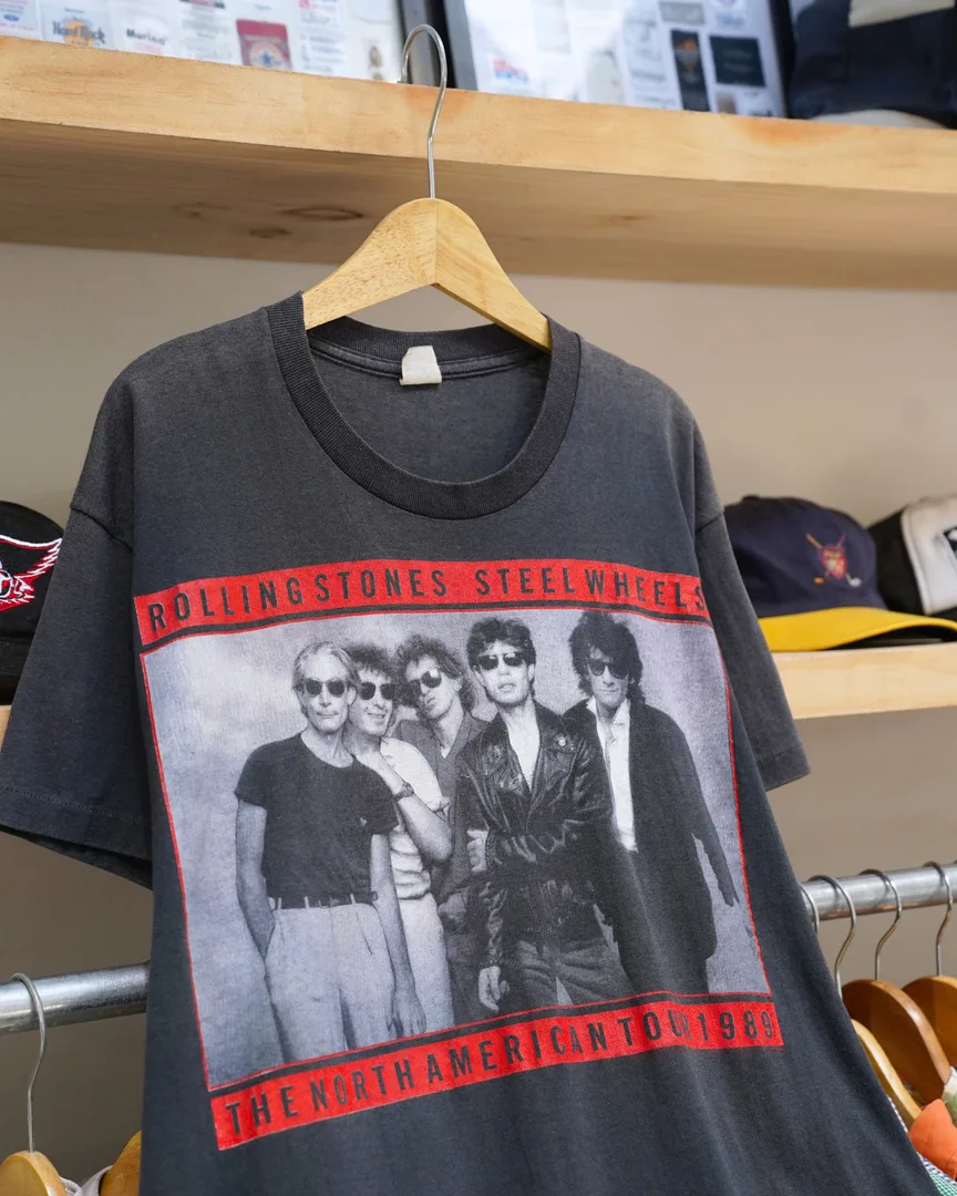 1989 VINTAGE THE ROLLING STONES STEEL WHEELS TOUR TEE