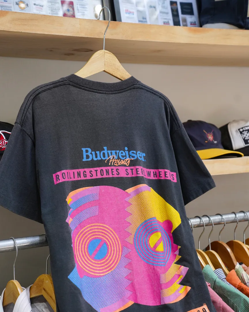 1989 VINTAGE THE ROLLING STONES STEEL WHEELS TOUR TEE hover