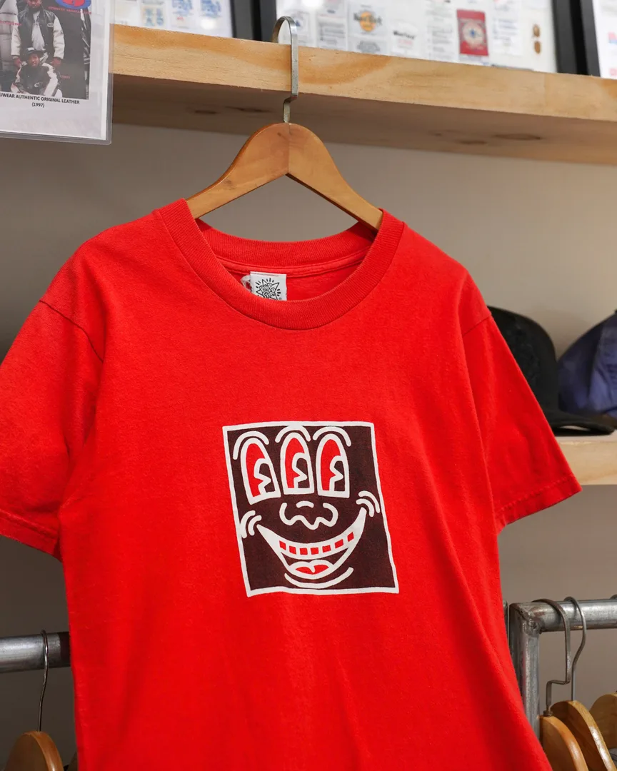 VINTAGE POP SHOP KEITH HARING THREE EYED FACE TEE